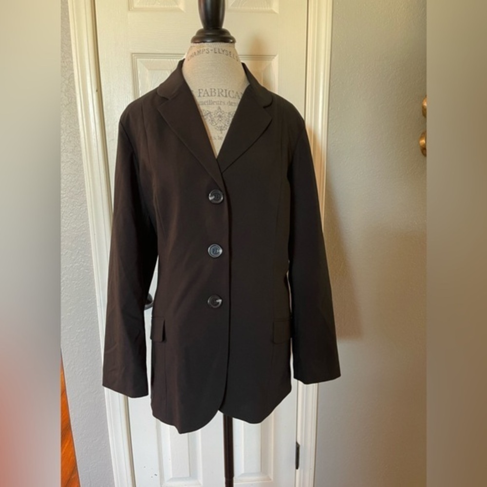 Chico’s Black Single Breasted Three Button Blazer Size 3 (plus size) NWT